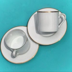 TiFFANY & Co espresso/tea cups & saucers set